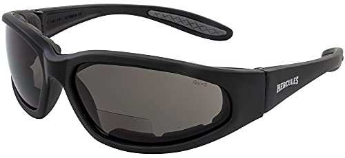 Global Vision Eyewear Hercules Bifocal 2.0 Magnification Anti-Fog Safety Glasses with EVA Foam, Smoke Lens
