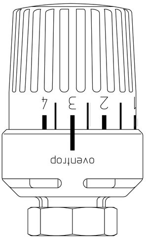 Oventrop OV Thermostat Uni RTLH Gewindeanschluss M 30 x 1,5 in chrom