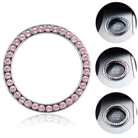 Auto Decor Crystal Bling Anello Adesivo Emblema, Anello di Metallo Adesivo