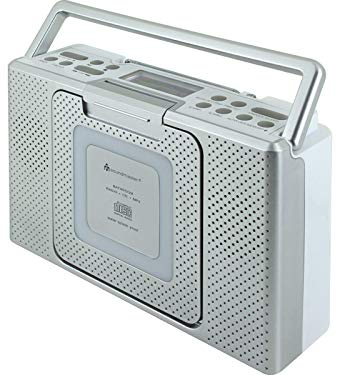Soundmaster BCD480 Badradio Küchenradio tragbares Radio mit CD-Player MP3 Wecker Uhr IPX4 spritzwassergeschützt