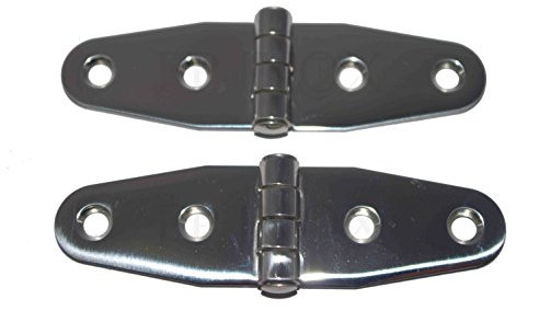 Charnière INOX 100x28mm Epaisseur 2mm (Lot de 2)