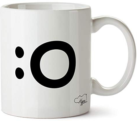 Hippowarehouse Shocked face Printed Mug Cup Ceramic 10oz