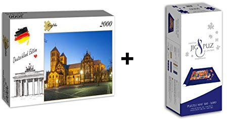 Grafika Puzzle 2000 Teile – Deutschland Edition – Münster-Kathedrale + Teppich