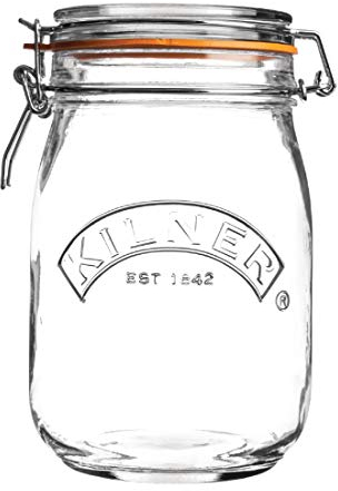 Kilner Clip Top Round Jar - 1000ml (Pack 4)