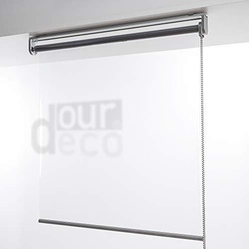 ourdeco® Rollo, Infektionsschutzrollo/Breite x Länge: 110 x 200 cm transparent/Ausführung weiß/Ideal als Raumtrenner/Hustenschutz/Arbeitsschutz/Trennwand/Virenschutz/Infektionsschutz
