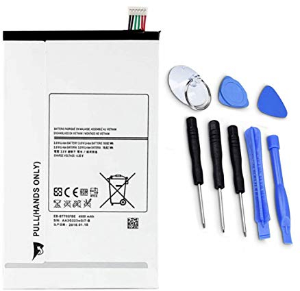 ASKC EB-BT705FBE Tablet Batteria per Samsung Galaxy Tab S 8.4 SM-T700 SM-T700N SM-T705 SM-T705C SM-T705Y SM-T707A Series EB-BT705FBC EB-BT705FBU 3.8V 18.62Wh 4900mAh With Tools
