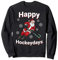 Lustiges Weihnachtsmann Eishockey Happy Hockeydays Sweatshirt