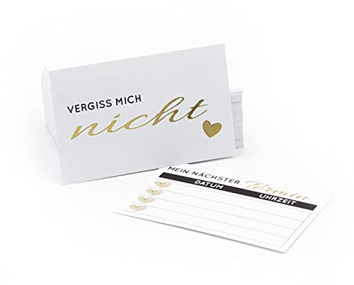 125 Terminkarten mit hochwertiger Goldprägung exklusiv edel Friseur Kosmetik Masseure Nagelstudio Wellnes Spa Sport Physiotherapie Nageldesign Maniküre Pediküre Terminblock