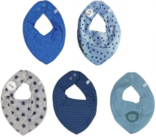 Pippi Unisex Baby Bandana bib - solid Halstuch (* Dark Blue Mix)
