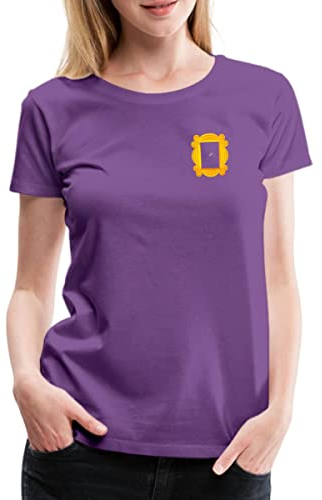 Spreadshirt Friends Lila Tür Bilderrahmen Frauen Premium T-Shirt, 3XL, Lila