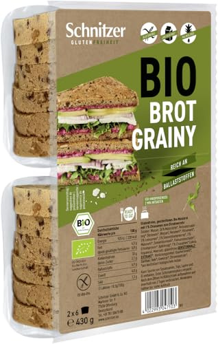 Schnitzer Bio Glutenfreiheit Brot Grainy, 430 g