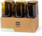 IWAS Bicchieri riciclati con oliva, 250 ml, 239,6 g, set da 6 bicchieri in vetro riciclato
