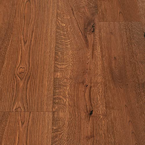TRECOR® Klick Parkett Eiche Rustikal Landhausdiele, gebürstet, gefast, dunkelbraun geölt - Välinge 5G Drop Down Klicksystem, Format: 1900x190x14 mm (Musterstück | 30 cm, Eiche dunkelbraun)