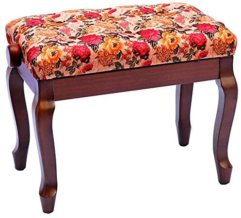 DRSM Klavierhocker Tastatur Sitzbank Heben Klavierhocker Stoff und Hochwertige Massivholz-Piano Hocker Gitarrentrommel Orgel (Rot 65x34x45cm)