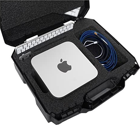 Case Club Hard-Sided Carry Case - Fits Apple Mac Studio, Magic Keyboard (with & Without Numeric Keypad), Magic Mouse, Magic Trackpad & Accessories - Rugged Lockable Travel & Storage Case