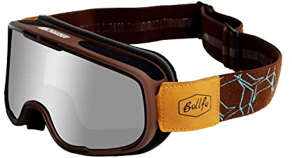 HONCENMAX Occhiali da moto, Occhiali di Sicurezza Motociclo Occhiali Bicchieri con Maschera Facciale Staccabile Stile Casco Fog-Proof Prova di Vento Equitazione Occhiali da Sole Adulto
