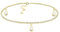 Sofia Milani - Bracelet de Cheville pour Femme en Argent 925 - Plaqué Or - avec Pendentif en Forme de Pierre de Zircon - A0006