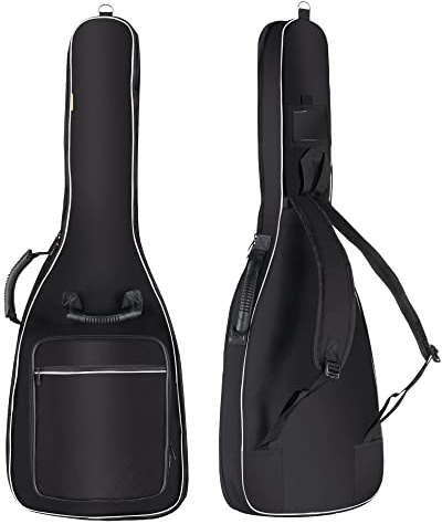 McGrey Ecobag E-Gitarrentasche - Aus robustem Nylon - 5mm dicke Polsterung - Verstellbare Rucksack-Gurte - Große Aufsatztasche - Maximale Innenmaße (LxBxT): 100 x 35 x 6 cm