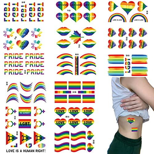 Ditanpu LGBT Pride Aufkleber Bulk,Regenbogen-Aufkleber für LGBTQ | Regenbogenstreifen-Aufkleber LGBT, wasserdichte Aufkleber für Laptop, Wasserflaschen, Gepäck, Computer und Handy