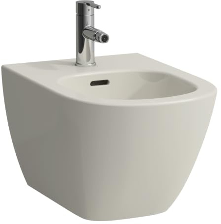 Laufen Lua bidet mural, avec trop-plein, 1 trou pour robinet, 360x520mm, robinets d'angle intérieur, H8300810493021, H8300810493021, Colorazione: Pergamo