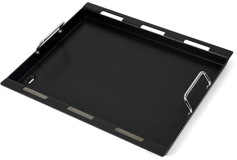 Onlyfire Plaque de Barbecue pour Weber Spirit I & II 200 Series, BBQ Plancha pour Weber Spirit E210 E220 S210 S220 Barbecues à Gaz, avec Poignée, Revêtement Céramique, 50,6 × 44 × 3,8 cm, Noir