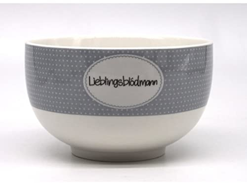 MEA LIVING Müslischale Spruch LIEBLINGSBLÖDMANN Schüssel Porzellan Frühstück