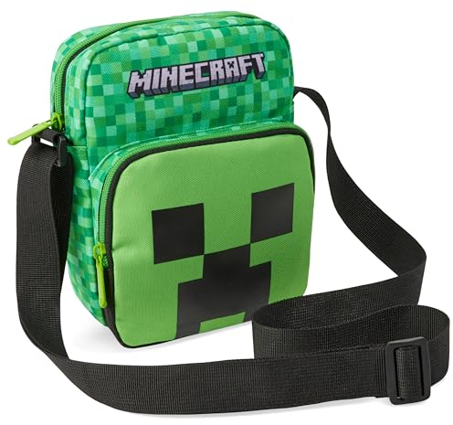 Minecraft Umhängetasche für Jungen, Crossbody-Tasche, Grün, One Size, Modern
