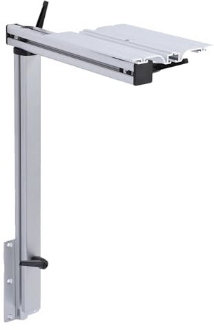 Pied de Table de Camping-Car Rotatif à 360 Degrés en Alliage D'aluminium Blanc, Assemblage Facile, Pied de Table Amovible avec Plateau de Table Pliant pour Yachts, Camping-Car,