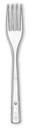 100/200/560 FORCHETTE TRASPARENTI RITULIZZABILI - 18 cm FORCHETTE FINO A 20 LAVAGGI (20 PEZZI)
