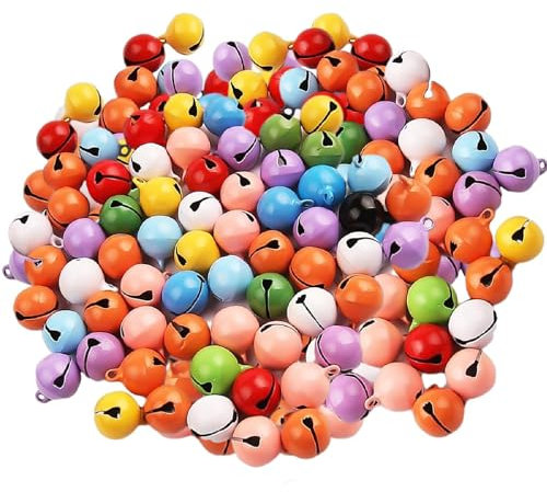 70 Stück Glöckchen Zum Basteln, Kleine Glöckchen Zum Basteln, Bunt Kleine Glöckchen Mit öse, Kleine Schellen Glöckchen, Für Handwerk, Schmuck, Festival Dekoration, Haustier Glocken (14mm)
