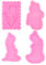Lot de 4 moules faits à la main en silicone pour femme enceinte, mère enceinte, gâteau, fondant, Thanksgiving, porte-clés