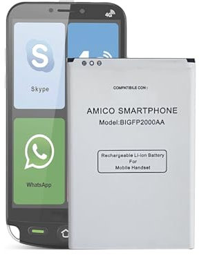 MUKUZI BATTERIA COMPATIBILE CON BRONDI AMICO Smartphone/N.2/N2 BL-55A/BRONDI Smartphone 3G Mobile Phone Smartphone (ricambio per BIGFP2000AA)