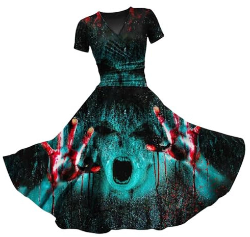 Generisch Outlets Mittelalter Kleid Damen Kleidung Faschingskostüme Hexenkleid Kleidung Trompetenärmel Hochzeitskleid Festlich Design Maxi Kleid Outlets