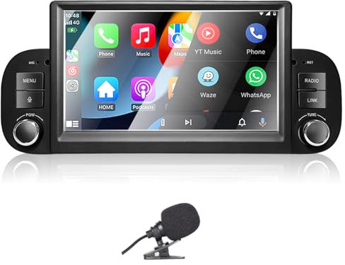 [Alta Potenza] Liulbobu Autoradio per FIAT Panda 2013 2014 2015 2016 2017 2018 2019 2020 con 7 Touchscreen Autoradio Wireless Carplay & Android Auto,Bluetooth Mirror Link/RDS AM/FM/USB/DSP
