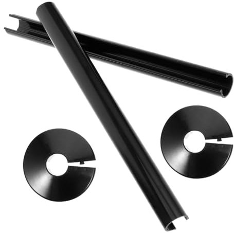 KONTONTY 15mm Rohrabdeckrosette aus Pvc Schwarze Dekorabdeckung für Gas Warmwasserbereiter und Wanddurchführung Leicht zu Montieren