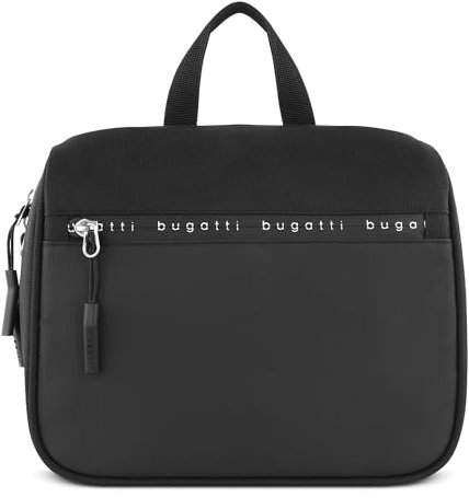 bugatti Blanc Delight Kulturtasche, Kosmetiktasche aus Tarpaulin Light & Nylon, schwarz
