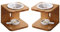 2 Pcs Duftlampe für ätherische Öle, Duftlampe Keramik Bambus, Aromalampe mit Kerzenhalter und Duftölschale, Diffuser für Ätherische, Aromalampe Teelichthalter Duftöl Lampe für Zuhause,Yoga,Büro,Spa