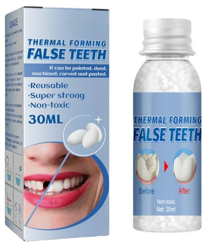 Temporary Tooth Filling,Temporary Tooth Repair Kits,Tooth Filling Repair Kit,Dental Repair Kit,Tooth Repair Beads,False Teeth for Temporary Tooth Filler,Moldable False Teeth for Fixing,Dental Filling