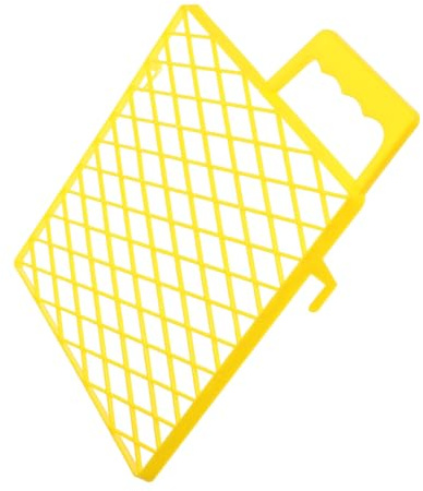 HOMSFOU Reliable Abs Paint Tray with Grid Structure Multifunctional Plastic Paint Tray for Painting Projects Featuring Sturdy Design and Yellow Colour