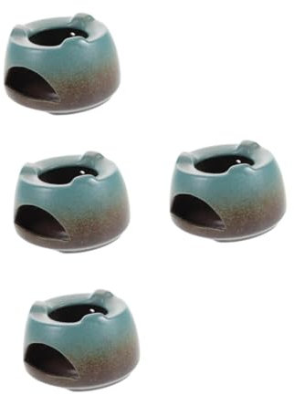 CPCPC Tea Warmer,4pcs Ceramic Teapot Base Heater Tea Can Glass Simmer Pot Tea Cozy for Teapot Insulated Pot Warmer Hand Warmer Kettle Ceramics