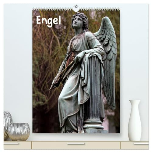 Engel (hochwertiger Premium Wandkalender 2026 DIN A2 hoch), Kunstdruck in Hochglanz: Auf alten Friedhöfen (CALVENDO Glaube)