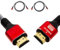 8K HDMI 2.1 Cable, 48Gbps Ultra High-Speed, Supports 8K@60Hz & 4K@120Hz, Compatible with PS5, Xbox Series X, Apple TV, Samsung QLED, and LG OLED TVs (Pack of 2)
