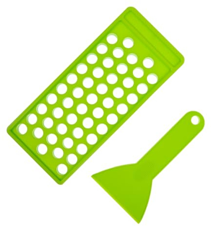 PACKOVE Diy Lip Balm Craft Kit 50-hole Lip Balm Containers Filling Tray Set 5g Pp Material Green Lipstick Filling Tool