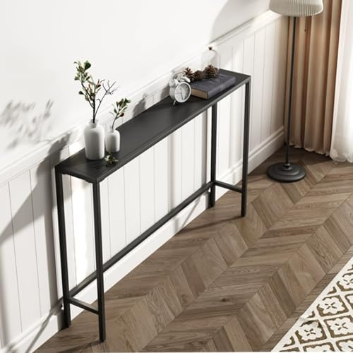 YANGLLYJ Metal Radiator Cover Shelf, Radiator Covers for Home, Narrow Metal Console Table, Long Skinny Behind Sofa Console Table for Living Room, Bedroom, Foyer(Black,150x75x20cm/59x30x8in)