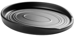 APS 85380 Besteckablage – OVANA – 16 x 12 cm, H: 2 cm, Melamin schwarz, stapelbar, spülmaschinengeeignet, robust & elegant