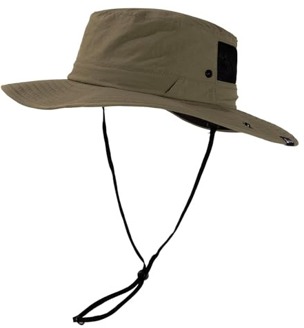 TOP-EX Wasserdichter Fischerhut Unisex, für große Köpfe, faltbar, Grün M/L
