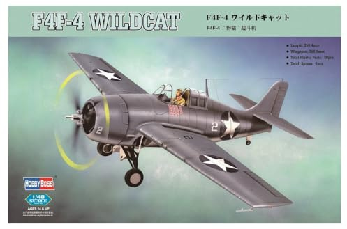 Hobby Boss 80328 Plastic Model Kit Scala 1:48 - Modellino Aereo F4F-4 Wildcat