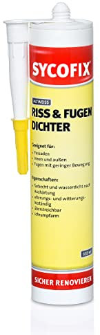 SYCOFIX Riss- und Fugendichter, 310 ml, Grundpreis 17,70 Euro/Liter, Langzeitschutz vor Schimmel, Fugendichtung, Fugenfüller, Füllmasse, Reparaturmasse, Innenbereich & Außenbereich