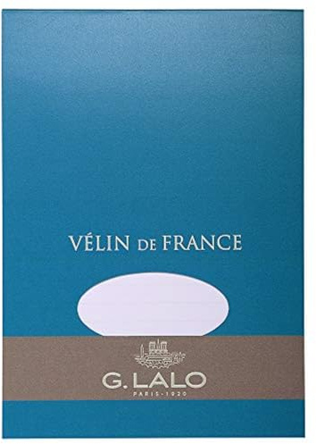 Lalo 11700L Schreibblock Vélin de France (DIN A5, 14,8 x 21 cm, 50 Blatt, 100 g) weiß