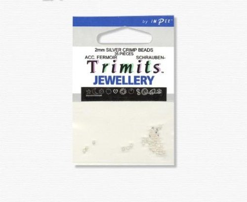 Trimits 2mm Crimp Beads - Silver